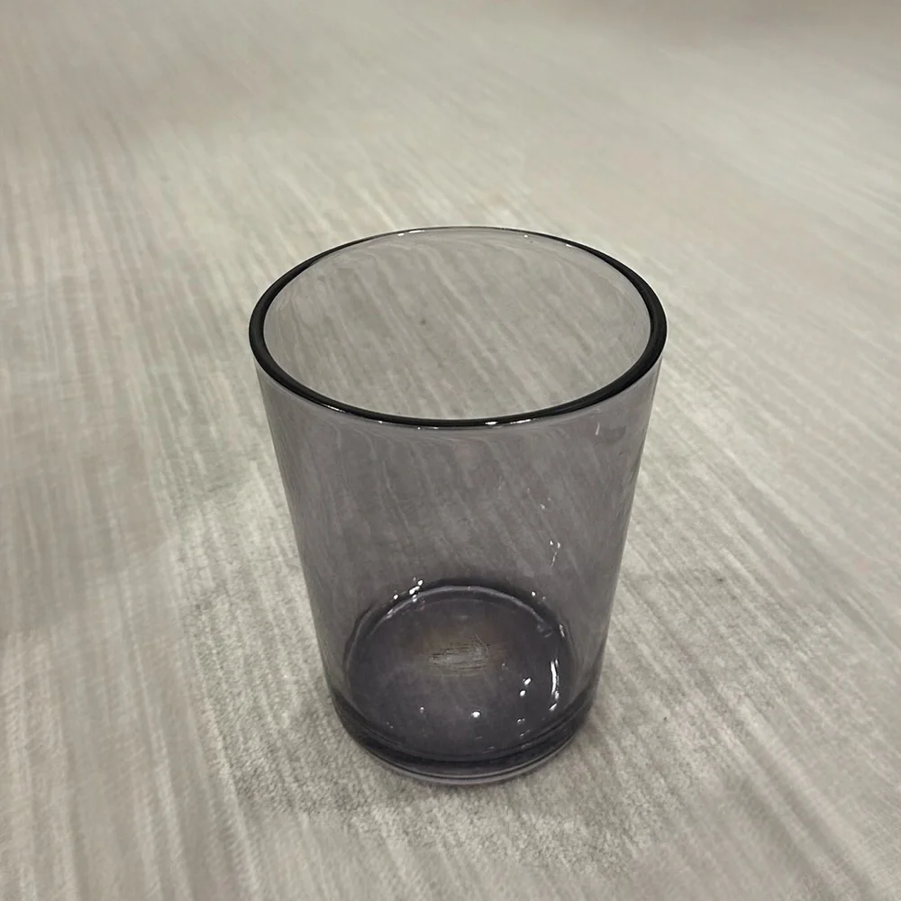 6.5” translucent blue tapered glass vase